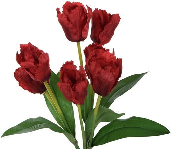 Kunstige røde tulipaner